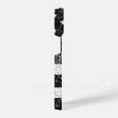 Amerikaanse vlag rustiek zwart wit zilver sparkles iPhone hoesje (Rechterkant)