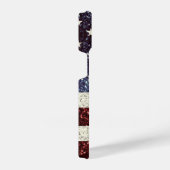 Amerikaanse vlag rustieke rood goud blauw fonkelt  iPhone hoesje (Rechterkant)