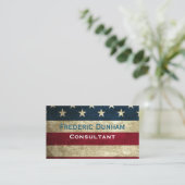 Amerikaanse Vlag Rustieke Vintage Stijl Visitekaar Visitekaartje (Staand voorkant)