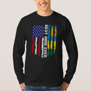 Amerikaanse vlag & Rwanda vlag beste Mimi ooit Pat T-shirt