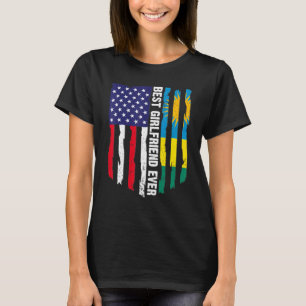 Amerikaanse vlag & Rwanda vlag Beste Vriendin ooit T-shirt
