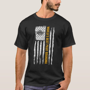 Amerikaanse vlag S Best Airplane Pil T-shirt