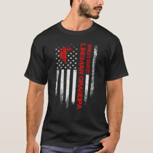  Amerikaanse vlag S Okayest Lineman T-shirt