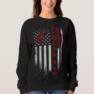 Amerikaanse vlag S Okayest Violin Dad V Trui