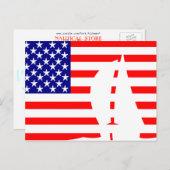 Amerikaanse vlag Sail Boat Nautical Briefkaart (Voorkant / Achterkant)