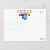 Amerikaanse vlag Sail Boat Nautical Briefkaart (Achterkant)