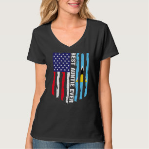 Amerikaanse vlag & Saint Lucia vlag Beste tante oo T-shirt
