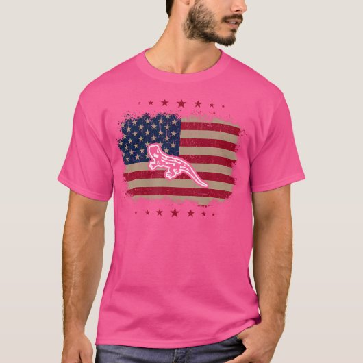Amerikaanse vlag Salamander T-shirt (Voorkant)