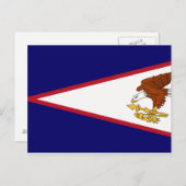 Amerikaanse vlag Samoa Briefkaart (Voorkant / Achterkant)