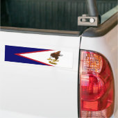 Amerikaanse vlag Samoa Bumpersticker (Op Truck)