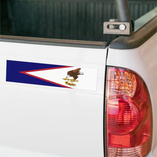 Amerikaanse vlag Samoa Bumpersticker (Op Truck)