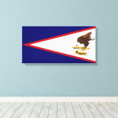 Amerikaanse vlag Samoa Canvas Afdruk (Insitu (Houten vloer))