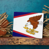 Amerikaanse vlag Samoa Fotoplaat (Zijkant)