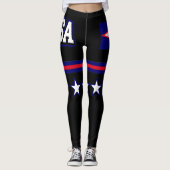 Amerikaanse vlag Samoa Leggings (Voorkant)