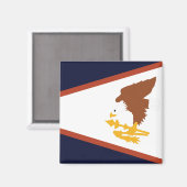 Amerikaanse vlag Samoa Magneet (Voorkant / Achterkant)