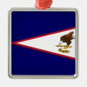 Amerikaanse vlag Samoa Metalen Ornament (Voorkant)