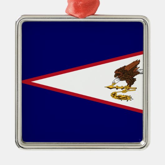 Amerikaanse vlag Samoa Metalen Ornament (Voorkant)