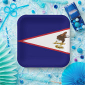 Amerikaanse vlag Samoa Papieren Bordje (Feest)