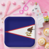 Amerikaanse vlag Samoa Papieren Bordje (Feest)