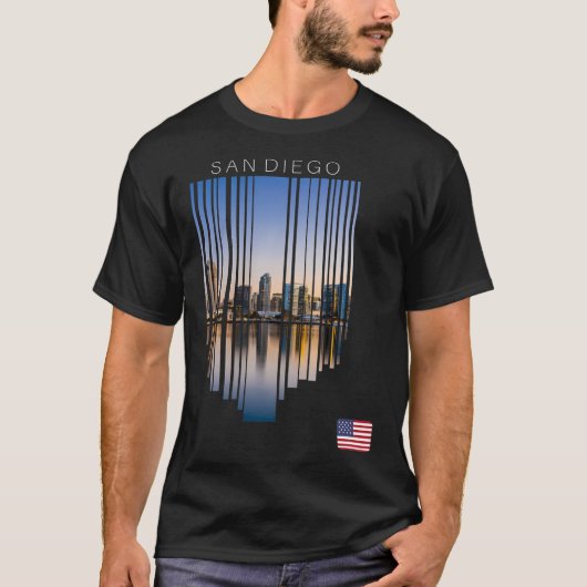 Amerikaanse vlag San Diego T-shirt (Voorkant)