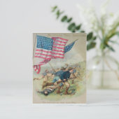 Amerikaanse vlag San Juan Hill Roosevelt Briefkaart (Staand voorkant)