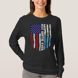 Amerikaanse vlag & San Marino vlag beste tante ooi T-shirt