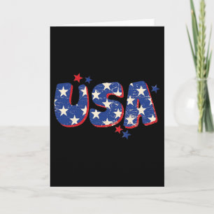 Amerikaanse Vlag Sasquatch Met Alien Ufo Bigfoot 4 Kaart