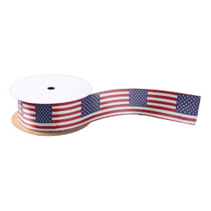 Amerikaanse vlag satijnen lint