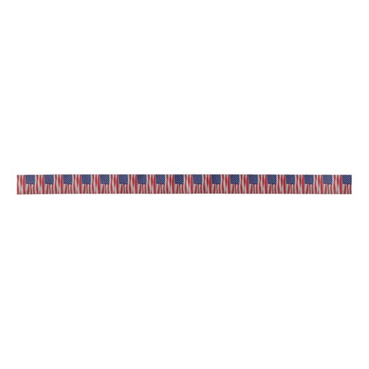 Amerikaanse vlag Satin Ribbon Satijnen Lint (Voorkant)