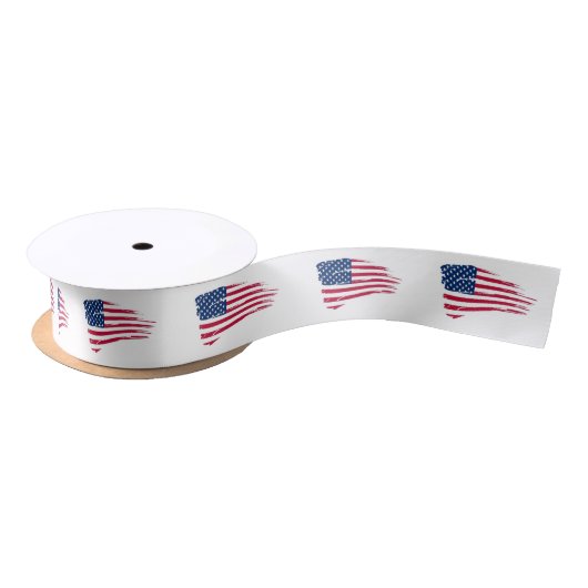 Amerikaanse vlag Satin Ribbon Satijnen Lint (Spoel)