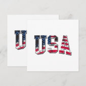 Amerikaanse  vlag save the date (Voorkant / Achterkant)