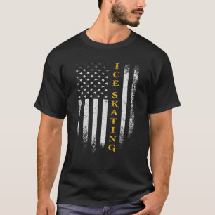  Amerikaanse vlag Schatting Funny Skater Figuur S T-shirt