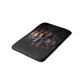 Amerikaanse Vlag Schedel  Badmat (Gekanteld)