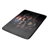Amerikaanse Vlag Schedel Badmat (Gekanteld)