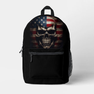Amerikaanse Vlag Schedel Bedrukte Rugzak