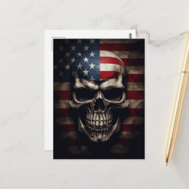 Amerikaanse Vlag Schedel Briefkaart