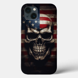 Amerikaanse Vlag Schedel Case-Mate iPhone Case