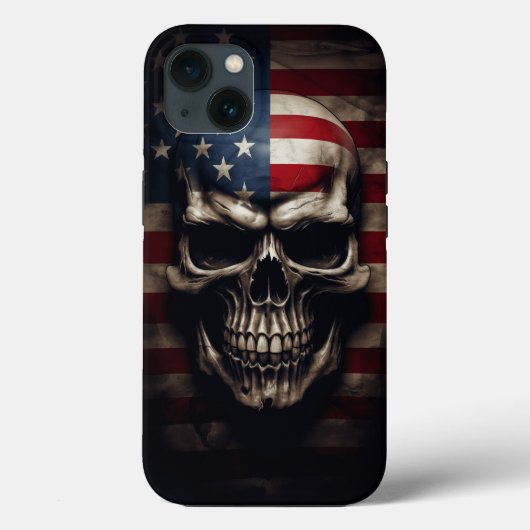 Amerikaanse Vlag Schedel  Case-Mate iPhone Case (Achterkant)