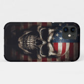 Amerikaanse Vlag Schedel Case-Mate iPhone Case (Achterkant (horizontaal))