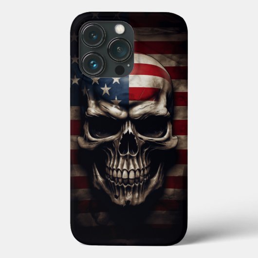 Amerikaanse Vlag Schedel Case-Mate iPhone Case (Achterkant)
