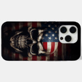 Amerikaanse Vlag Schedel Case-Mate iPhone Case (Achterkant (horizontaal))