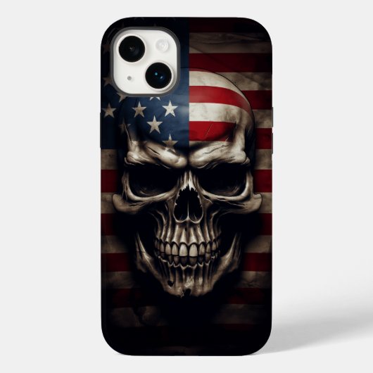 Amerikaanse Vlag Schedel  Case-Mate iPhone Case (Achterkant)