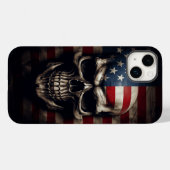 Amerikaanse Vlag Schedel  Case-Mate iPhone Case (Achterkant (horizontaal))