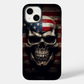 Amerikaanse Vlag Schedel Case-Mate iPhone Case (Achterkant)