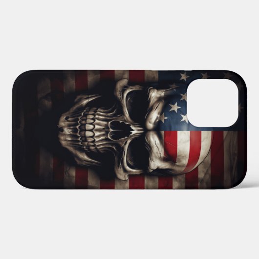 Amerikaanse Vlag Schedel Case-Mate iPhone Case (Achterkant (horizontaal))