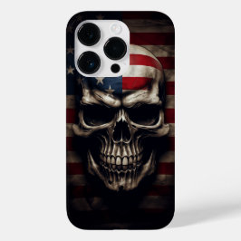 Amerikaanse Vlag Schedel Case-Mate iPhone 14 Pro Hoesje
