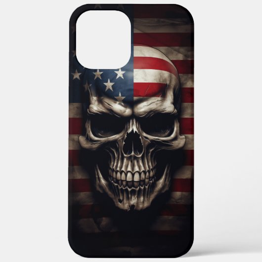 Amerikaanse Vlag Schedel Case-Mate iPhone Case (Achterkant)