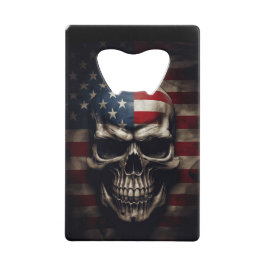 Amerikaanse Vlag Schedel Creditkaart Flessenopener