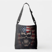 Amerikaanse Vlag Schedel Crossbody Tas (Voorkant)