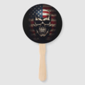 Amerikaanse Vlag Schedel Handwaaier (Achterkant)